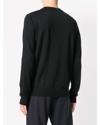 schwarzer Pullover mit einem Rundhalsausschnitt von Prada