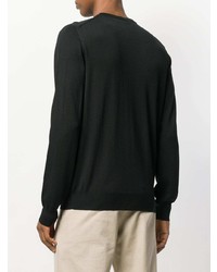 schwarzer Pullover mit einem Rundhalsausschnitt von Salvatore Ferragamo