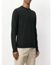 schwarzer Pullover mit einem Rundhalsausschnitt von Salvatore Ferragamo