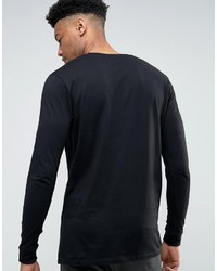 schwarzer Pullover mit einem Rundhalsausschnitt von Asos