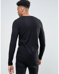 schwarzer Pullover mit einem Rundhalsausschnitt von Asos