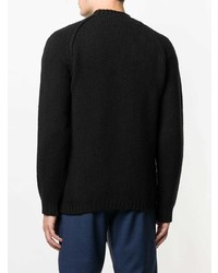 schwarzer Pullover mit einem Rundhalsausschnitt von Ten C