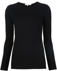 schwarzer Pullover mit einem Rundhalsausschnitt von Tess Giberson