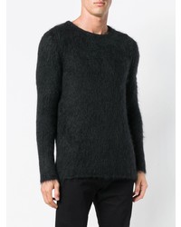 schwarzer Pullover mit einem Rundhalsausschnitt von Alyx