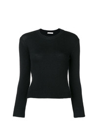 schwarzer Pullover mit einem Rundhalsausschnitt von The Row