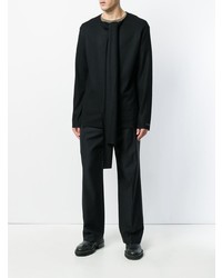 schwarzer Pullover mit einem Rundhalsausschnitt von Yohji Yamamoto