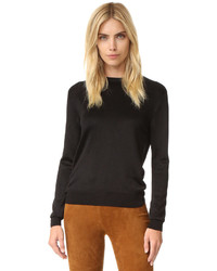 schwarzer Pullover mit einem Rundhalsausschnitt von Cushnie et Ochs