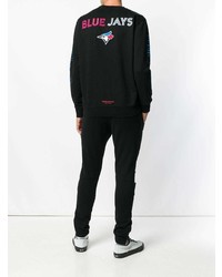 schwarzer Pullover mit einem Rundhalsausschnitt von Marcelo Burlon County of Milan