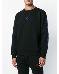 schwarzer Pullover mit einem Rundhalsausschnitt von Marcelo Burlon County of Milan