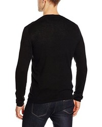 schwarzer Pullover mit einem Rundhalsausschnitt von Tom Tailor Denim