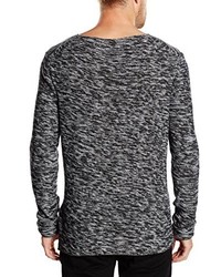 schwarzer Pullover mit einem Rundhalsausschnitt von Tom Tailor Denim