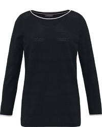 schwarzer Pullover mit einem Rundhalsausschnitt von Tommy Hilfiger