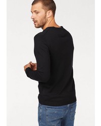 schwarzer Pullover mit einem Rundhalsausschnitt von Tommy Jeans