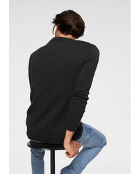 schwarzer Pullover mit einem Rundhalsausschnitt von Tommy Jeans