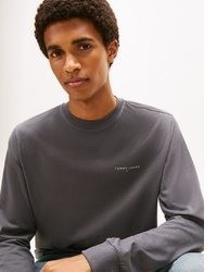 schwarzer Pullover mit einem Rundhalsausschnitt von Tommy Jeans