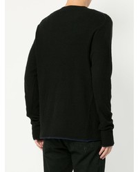 schwarzer Pullover mit einem Rundhalsausschnitt von rag & bone