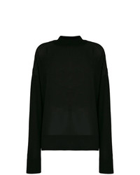 schwarzer Pullover mit einem Rundhalsausschnitt von Versace Jeans