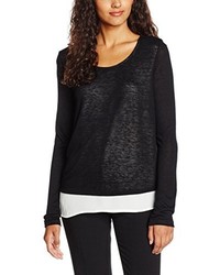 schwarzer Pullover mit einem Rundhalsausschnitt von VILA CLOTHES