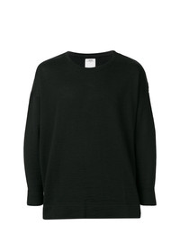 schwarzer Pullover mit einem Rundhalsausschnitt von VISVIM