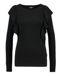 schwarzer Pullover mit einem Rundhalsausschnitt von Wallis
