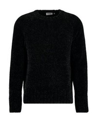 schwarzer Pullover mit einem Rundhalsausschnitt von Weekday