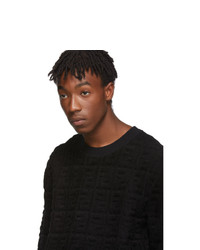 schwarzer Pullover mit einem Rundhalsausschnitt von Fendi