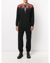 schwarzer Pullover mit einem Rundhalsausschnitt von Marcelo Burlon County of Milan