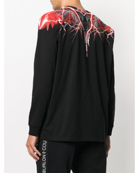 schwarzer Pullover mit einem Rundhalsausschnitt von Marcelo Burlon County of Milan