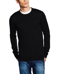 schwarzer Pullover mit einem Rundhalsausschnitt von Wrangler