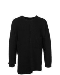 schwarzer Pullover mit einem Rundhalsausschnitt von Yohji Yamamoto