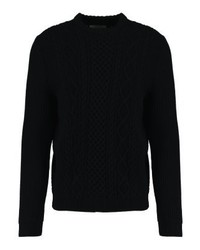 schwarzer Pullover mit einem Rundhalsausschnitt von Zalando Essentials