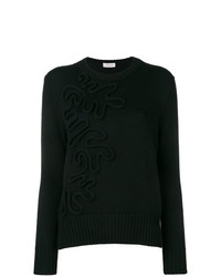 schwarzer Pullover mit einem Rundhalsausschnitt von Zanone