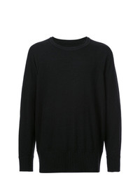 schwarzer Pullover mit einem Rundhalsausschnitt von Ziggy Chen