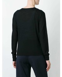 schwarzer Pullover mit einem Rundhalsausschnitt von Dsquared2
