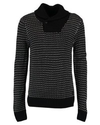 schwarzer Pullover mit einem Schalkragen von BLEND