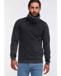 schwarzer Pullover mit einem Schalkragen von Dreimaster