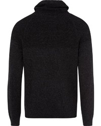 schwarzer Pullover mit einem Schalkragen von Esprit