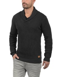 schwarzer Pullover mit einem Schalkragen von Redefined Rebel