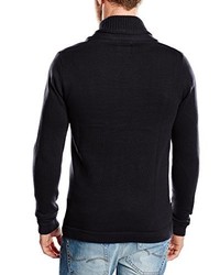 schwarzer Pullover mit einem Schalkragen von Selected Homme