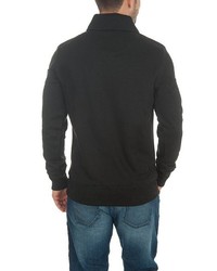 schwarzer Pullover mit einem Schalkragen von Solid