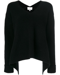 schwarzer Pullover mit einem V-Ausschnitt von 3.1 Phillip Lim