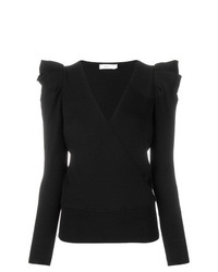 schwarzer Pullover mit einem V-Ausschnitt von A.L.C.