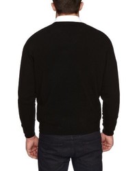 schwarzer Pullover mit einem V-Ausschnitt von Alan Paine