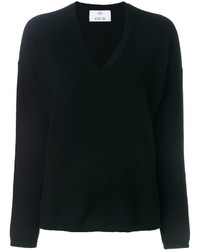 schwarzer Pullover mit einem V-Ausschnitt von Allude