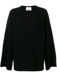 schwarzer Pullover mit einem V-Ausschnitt von Allude