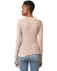 schwarzer Pullover mit einem V-Ausschnitt von Free People