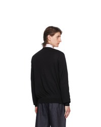 schwarzer Pullover mit einem V-Ausschnitt von Comme Des Garcons Play