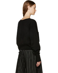 schwarzer Pullover mit einem V-Ausschnitt von Chloé