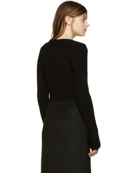 schwarzer Pullover mit einem V-Ausschnitt von Calvin Klein Collection