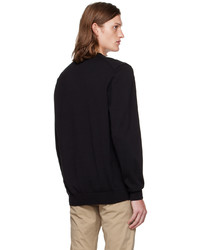 schwarzer Pullover mit einem V-Ausschnitt von Hugo